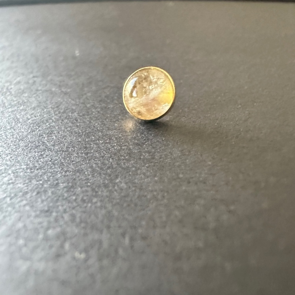 Dusk Moonstone Gold Threadless Push- Pin - Picture 2 of 4